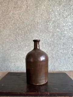 古丹波 栗皮釉 インク瓶 小壺 花器