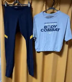 BODY COMBAT クロップドTシャツ　レギンスセット M