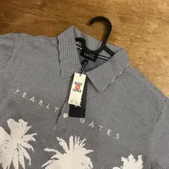 PEARLY GATES パーリーゲイツ ストライプ/ヤシの木 ポロ サイズ6