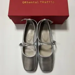ORiental TRaffic クロスストラップパンプス シルバー