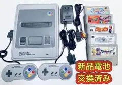 スーパーファミコン本体一式.人気ソフト5本セット