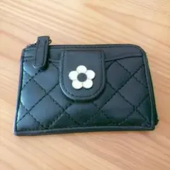 MARY QUANT 財布　黒　キルティング　コインケース　カードケース