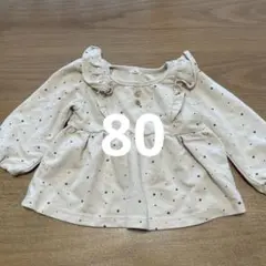 ［3着まとめ買い800円⭐︎］ドット柄長袖ワンピース 80