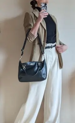 コーチ coach ショルダーバッグ レディース ブラック 黒 美品