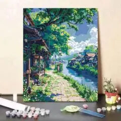 DIY デジタル油絵キット 30x40cm 塗り絵癒しアート　XK-1645