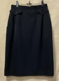 レディース服 F＆M タイトスカート ひざ丈 黒 11号 （C‐14）