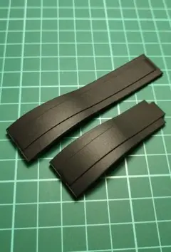 高品質 ロレックス対応 20mmブラック ラバーベルト