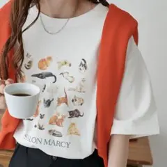 新品　DISCOAT ネコTシャツ　フリーサイズ