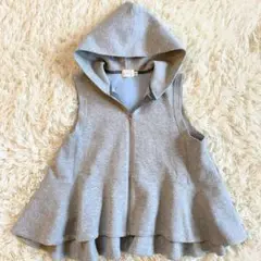 【美品】yori ヨリ ペプラムジップパーカー ノースリーブ フーディー 完売品