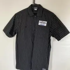 GOOD SPEED ブラックストライプ ワークシャツ XL