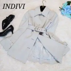 【人気】INDIVI インディヴィ ステンカラーコート ロングコート