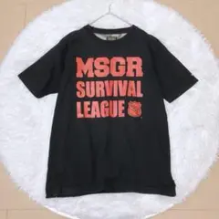 希少⭕️MSGR MESSENGER 半袖Tシャツ　ビッグプリント　黒　ロゴ　L