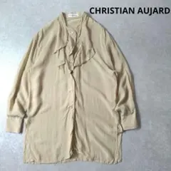 クリスチャンオジャール　フリルシアー長袖シャツ　コットン　レトロ