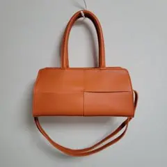 オレンジ 2way ショルダーバッグ