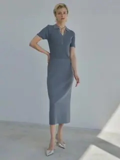 【超美品】JOSE MOON SLIM POLO KNIT DRESS