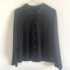レディース Msize 長袖 ブラックブラウス