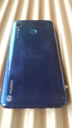 HUAWEI スマートフォン 青 画面にひびあり