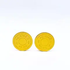 【美品 定番人気】エルメス セリエイヤリング ラウンド 金 5Q13