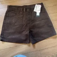 ブラウン コーデュロイ ショートパンツ Lサイズ