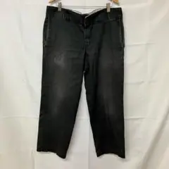 仏*様 A143T ディッキーズアメリカ古着スリムストレートワークパンツブラック
