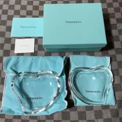 【未使用品】ティファニー TIFFANYu0026Co ガラストレイ 2個セット
