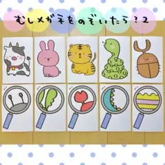 カード 虫メガネをのぞいたら？ 2 お誕生日会 保育教材 ペープサート