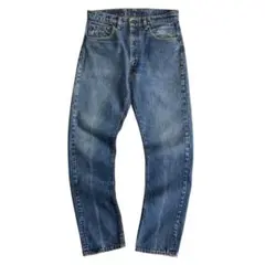 80s USA製 Levis 505 内股シングル W34L33 脇割り 黒カン