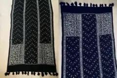頂き物 土産☆フリンジ付 アジアン布☆インドネシア☆22.8 x 82.5cm