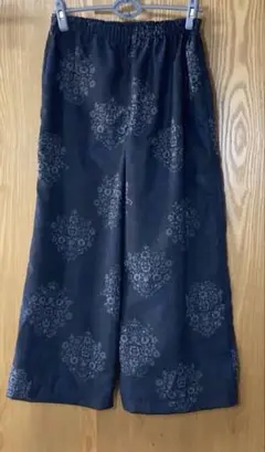 夏SALE‼️¥8800→¥7900村山大島紬〜ワイドパンツ（黒系）