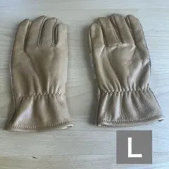 【新品】メンズ 耐熱 グローブ 作業手袋 牛皮 作業 皮手袋 作業用 L