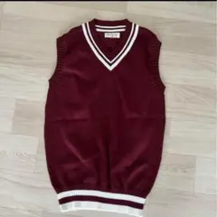 ワインレッド スクールベスト Mサイズ
