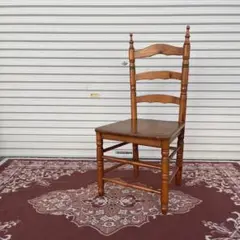 ビンテージ古家具◾️木製無垢材 オールドパイン材 木製チェア A