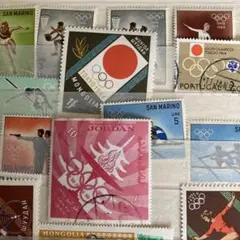 外国切手 オリンピックシリーズ 外国切手6枚（イギリス：オリンピック、万国郵便連合など