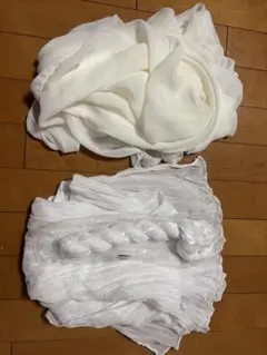 テーブルランナーホワイトシフォン生地 2点セット