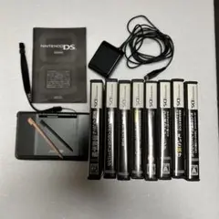 作動確認済み　ニンテンドーDS初代　ブラック　脳トレカセット等8個付き
