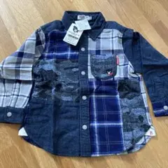 【新品】ミキハウス　ダブルビー　チェック柄シャツ　100