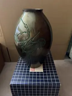 高岡銅器　薄端　花器　在銘　勝峰　華道　鳳凰　工芸品 Yahoo!オークション -「勝峰作」(銅製) (金属工芸)の落札相場