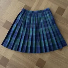 90年代♡EAST BOY♡ ネイビーグリーンチェック プリーツスカート