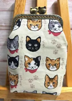☆キャッツフェイス IV☆タバコケース☆アイコスケース☆がま口ポーチ☆小物入れ