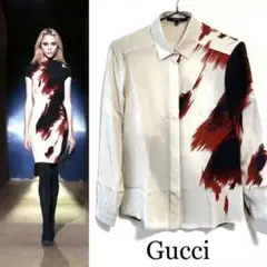 10.Pre.Col GUCCI/グッチ 長袖シャツ/シルク・絹100%