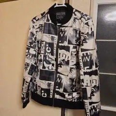 GUESS モノクロ コラージュブルゾン M