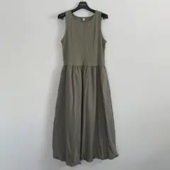 レディース 服✨️ワンピース ロングワンピース ノースリーブ カーキ 緑 XL