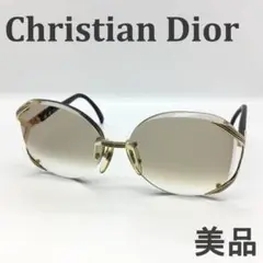 【美品】クリスチャン・ディオール サングラス CDロゴ アイウェア 度入 G