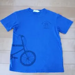 THE SHOP TK 自転車プリント Tシャツ ブルー