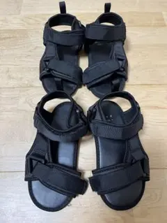 西松屋　ストラップサンダル　15cm16cm 美品　ブラック　2足セット
