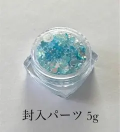ハンドメイド 素材 封入パーツ 水色系 5g ランダム おまけ 付き