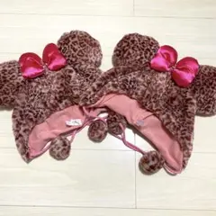 ヒョウ柄 ファンキャップ 2個セット ディズニー 被り物 ピンク