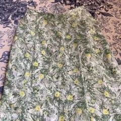 Spick & Span 花柄　スカート　38 グリーン系
