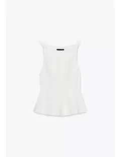 ZARA ペプラムリボントップス