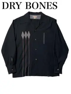 90's 初期 ドライボーンズ レーヨン ショート丈 ボーリングシャツ ダイヤ柄 90's 初期 ドライボーンズ レーヨン ショート丈 ボーリング